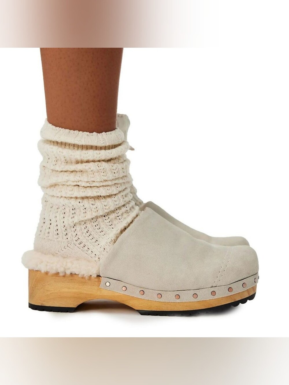 Free People Oak Cozy Clog Mule